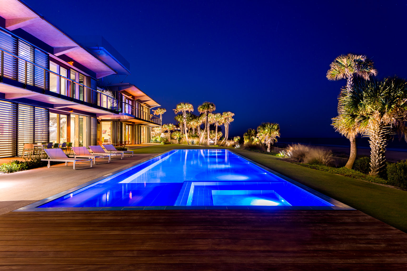 Luxury residential pool exterior