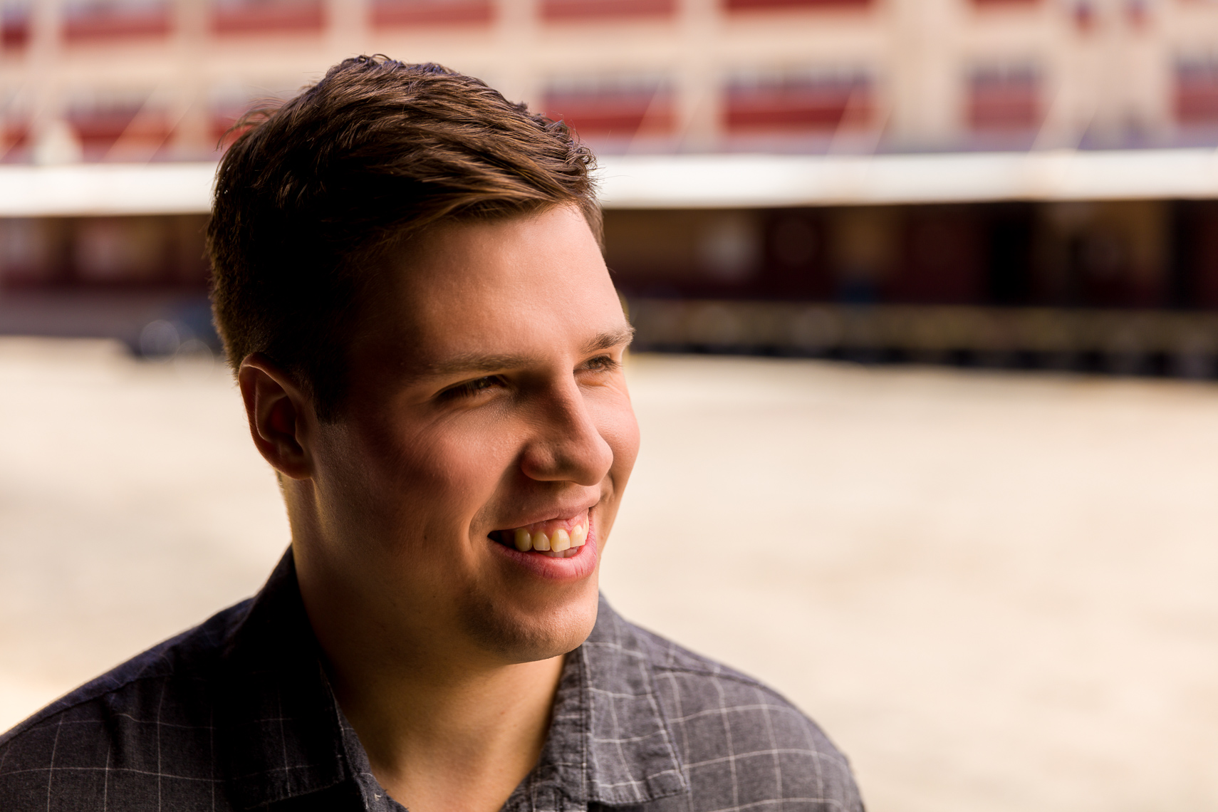 Close up portrait of a man smiling