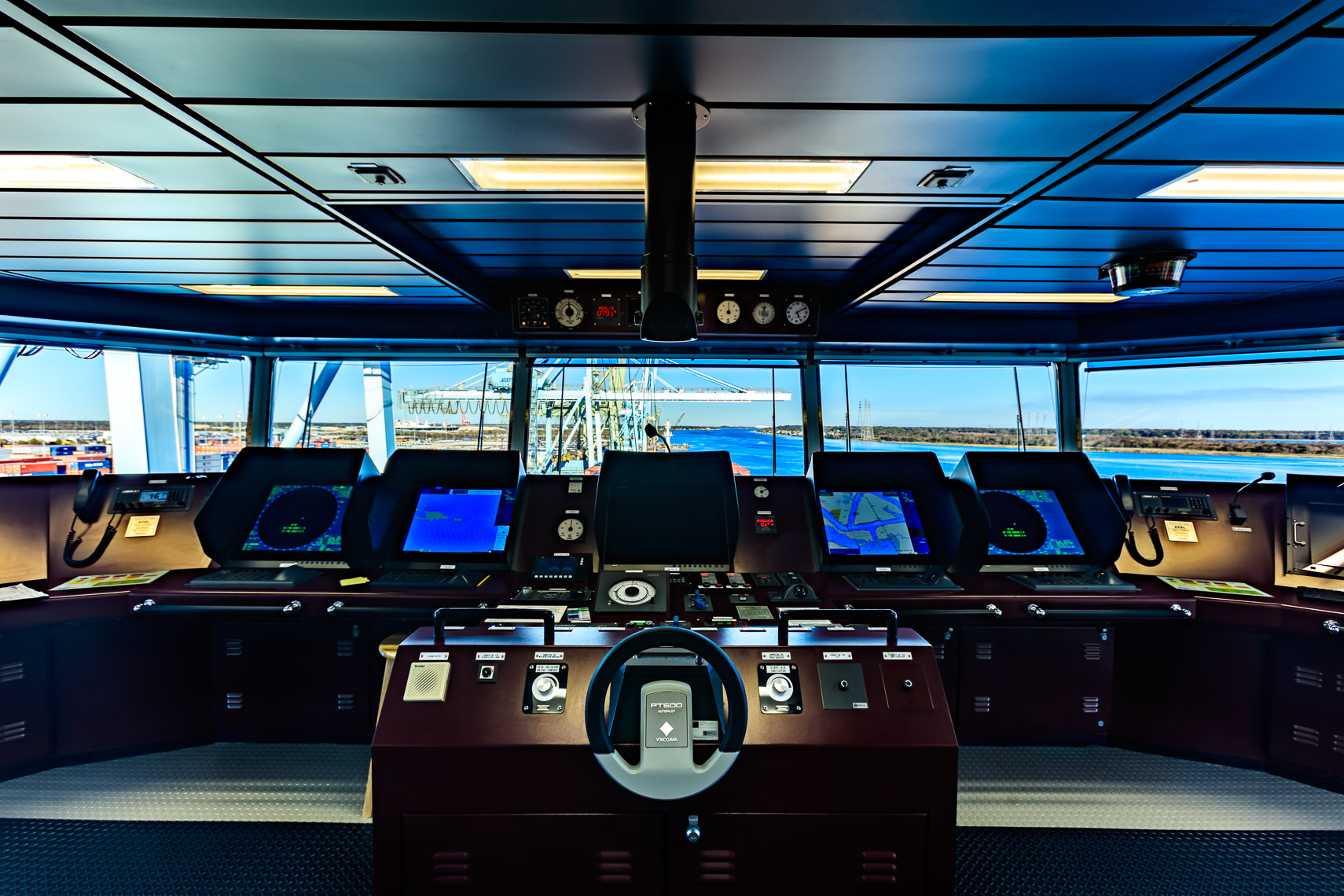 The Bridge of an LNG Ship