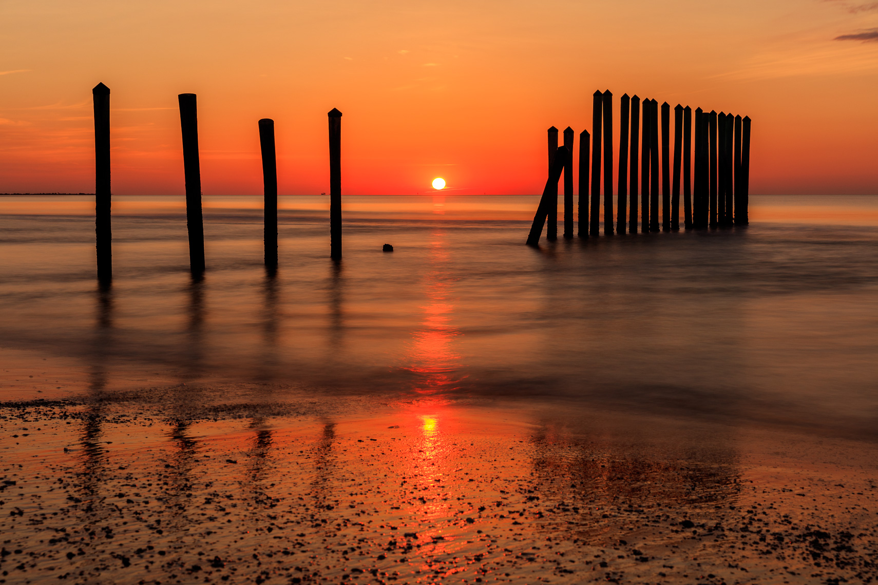 Sunrise at the Mayport Poles in Hanna Park