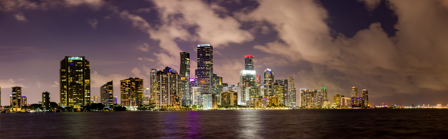 The Miami Skyline at Night