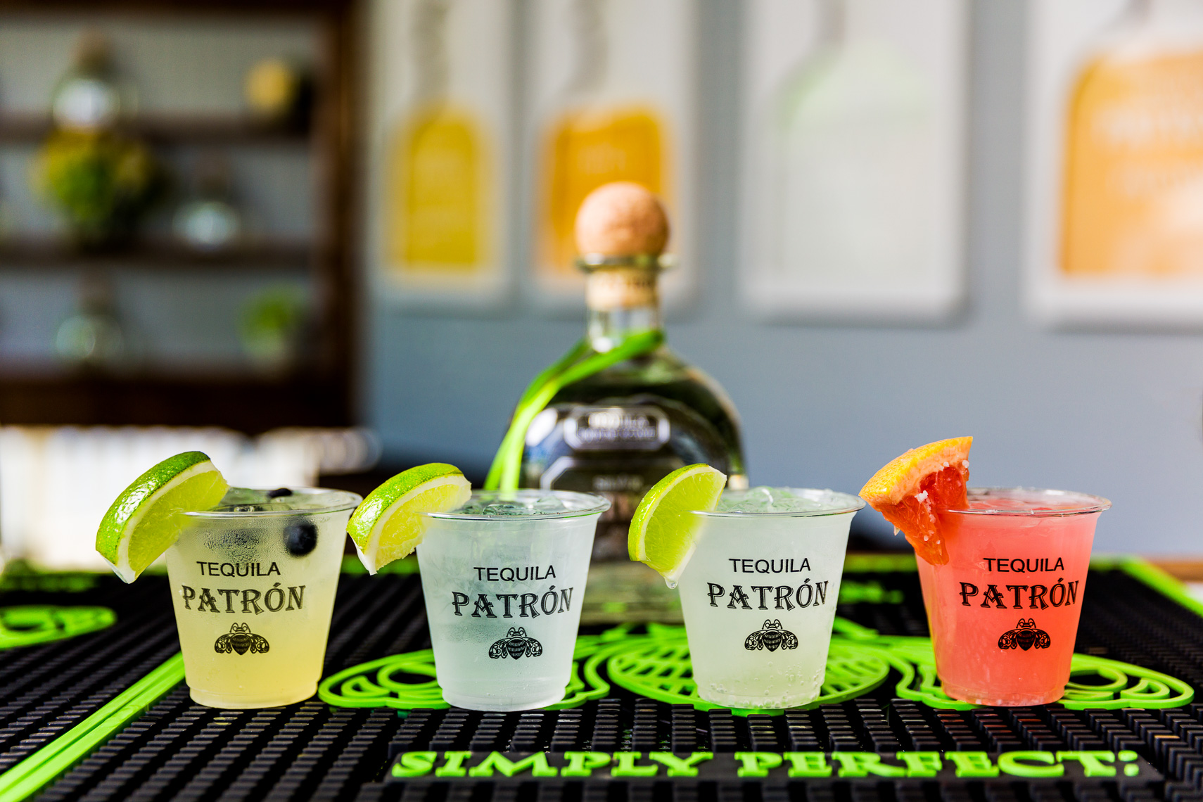 Patron Tequilla sponsor tent at an outdoor event in Jacksonville