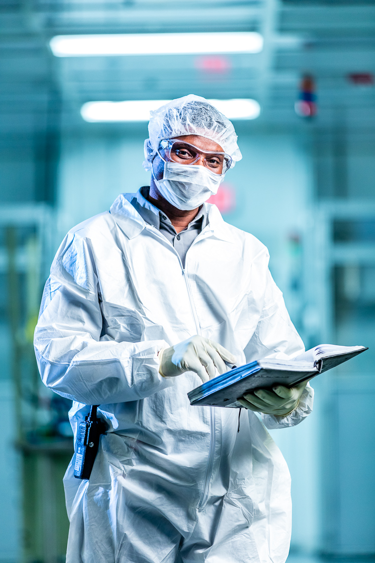 Portrait of a Manufacturing Worker Wearing PPE in Florida